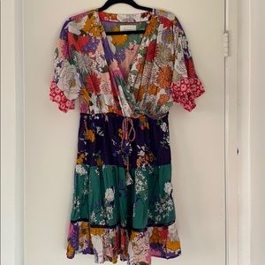 Anthropologie Nettie Tiered Mini Dress